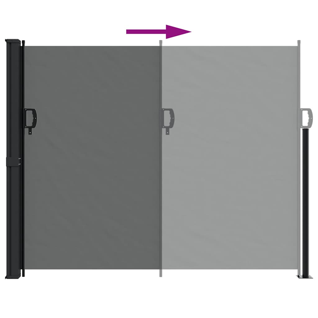 Retractable Side Awning Anthracite 160x500 cm