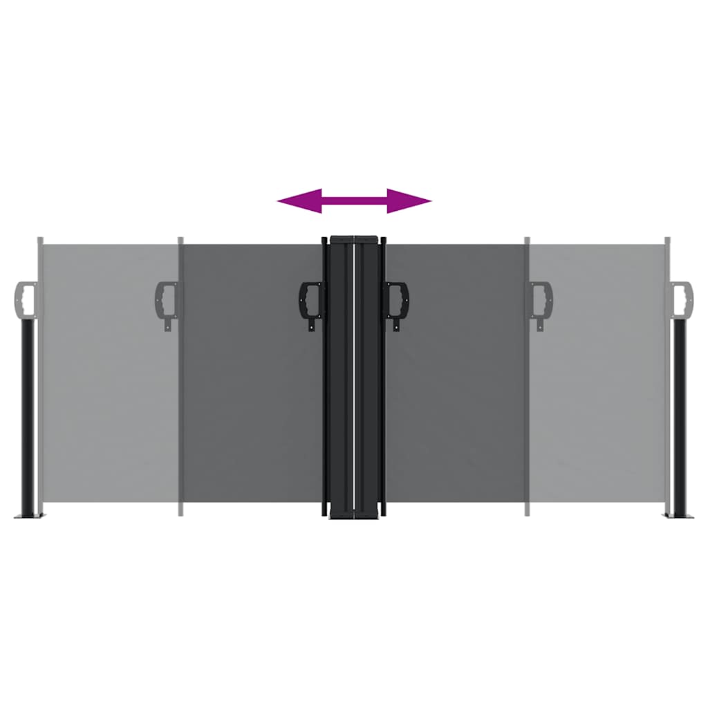 Retractable Side Awning Black 100x1000 cm