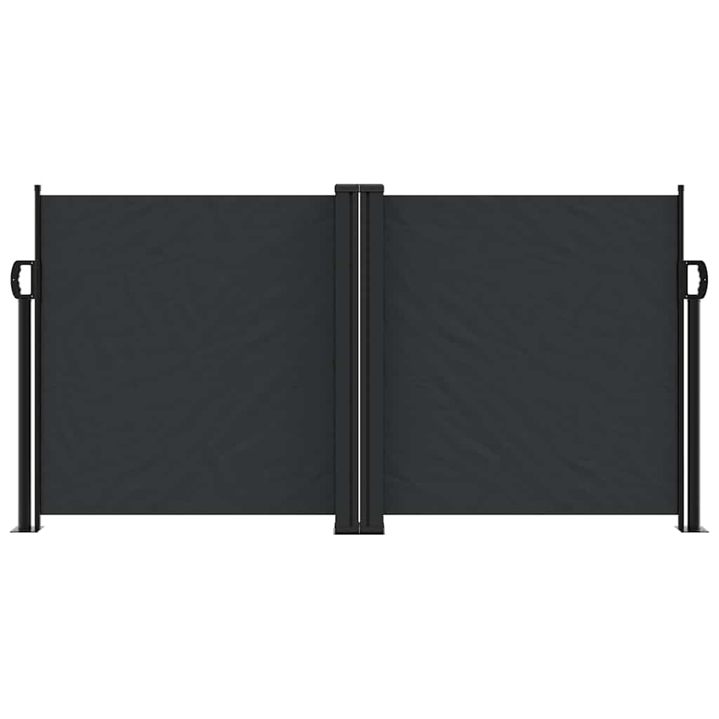 Retractable Side Awning Black 120x1000 cm
