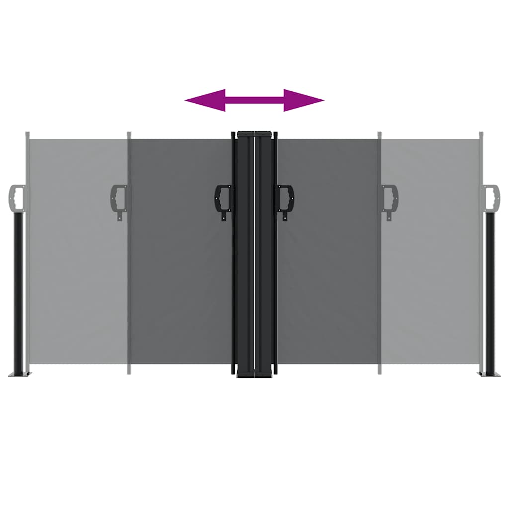 Retractable Side Awning Black 120x1000 cm