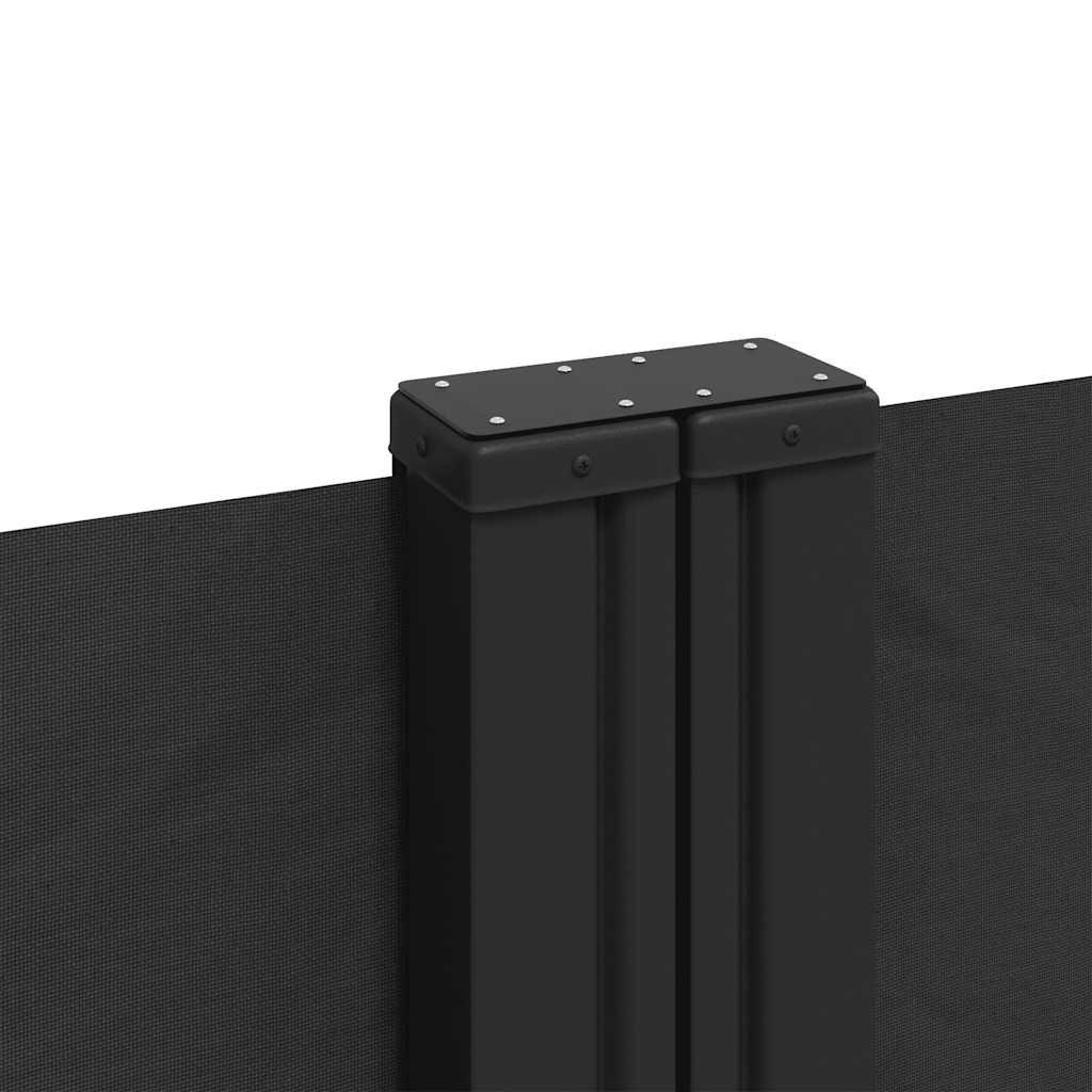Retractable Side Awning Black 140x1000 cm