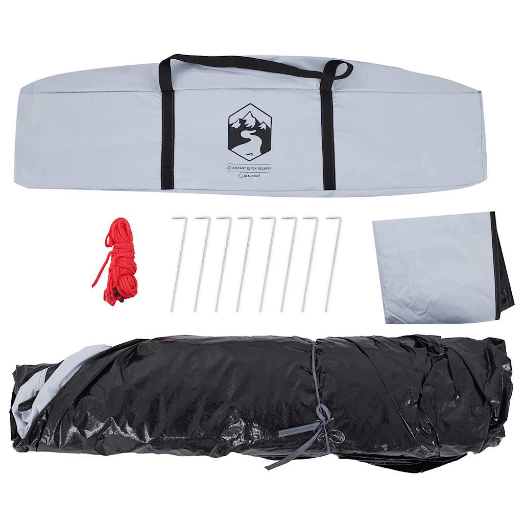 Camping Tent Dome 4-Person White Blackout Fabric Quick Release