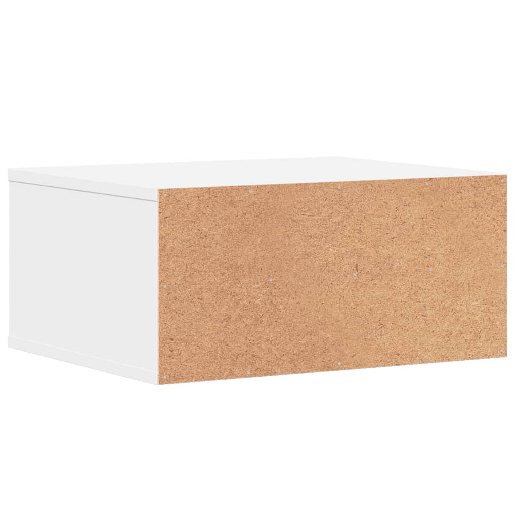 Printer Stand White 49x40x22.5 cm Engineered Wood