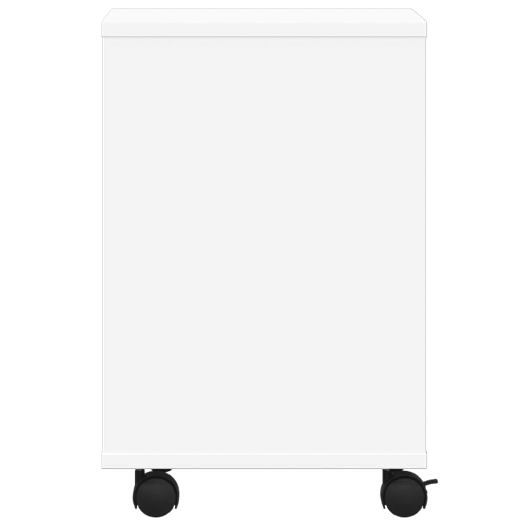 Printer Stand with Wheels White 41x32x48 cm
