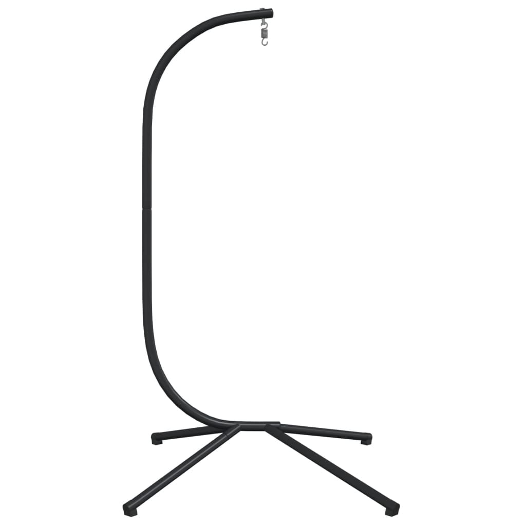 Hanging Egg Chair Stand without Basket Black Steel