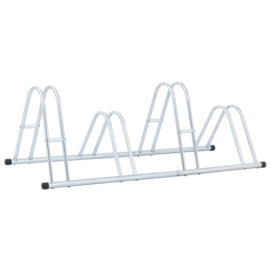 Bicycle Stand for 4 Bikes Floor Freestanding Galvanised Steel