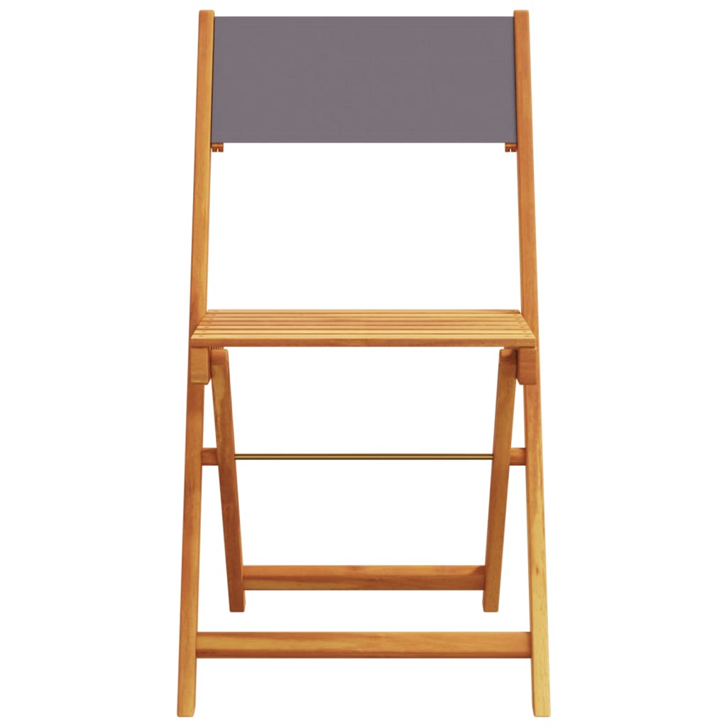 Folding Chairs 8 pcs Anthracite Fabric and Solid Wood