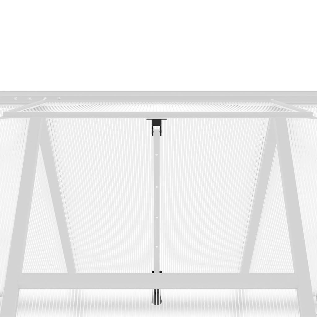 Greenhouse with Base Frame Silver 169x169x195 cm Aluminium