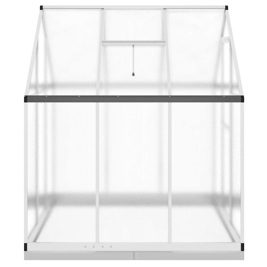 Greenhouse with Base Frame Silver 169x169x202 cm Aluminium