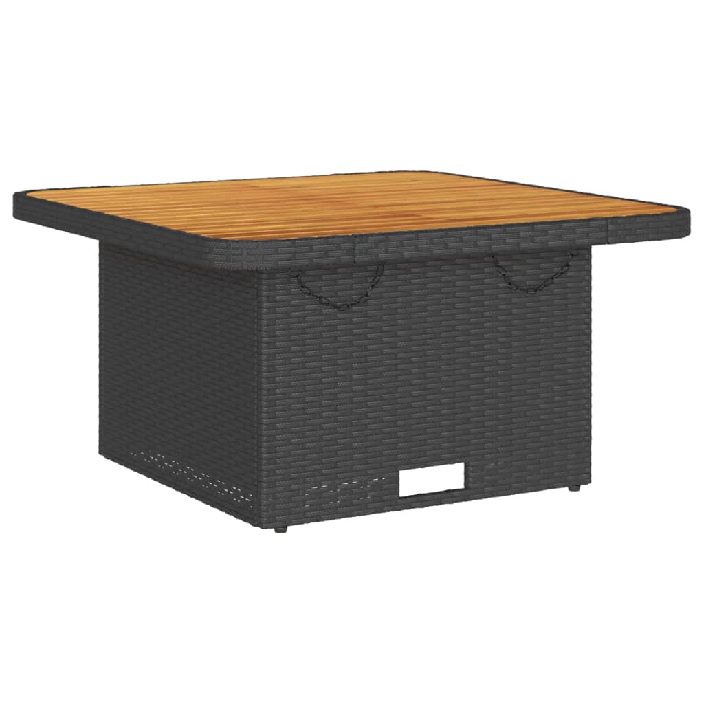 3 Piece Garden Lounge Set with Cushions Black Poly Rattan