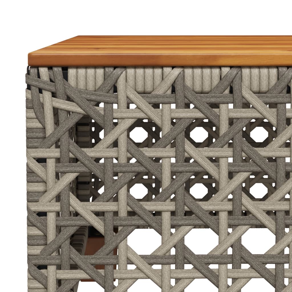 9 Piece Garden Sofa Set with Cushions Grey Poly Rattan