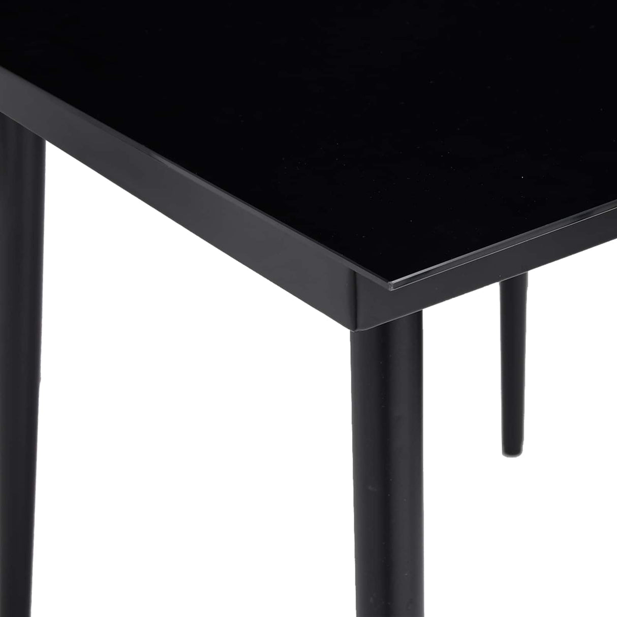 Garden Dining Set 5 pcs Black Poly Rattan