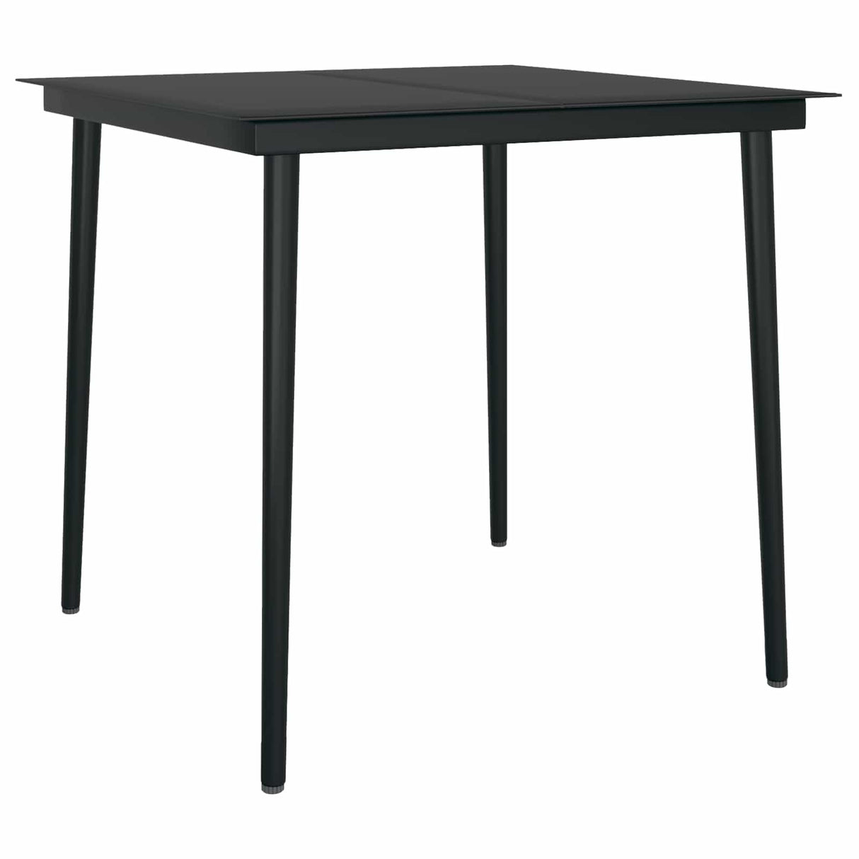 Garden Dining Set 5 pcs Black Poly Rattan