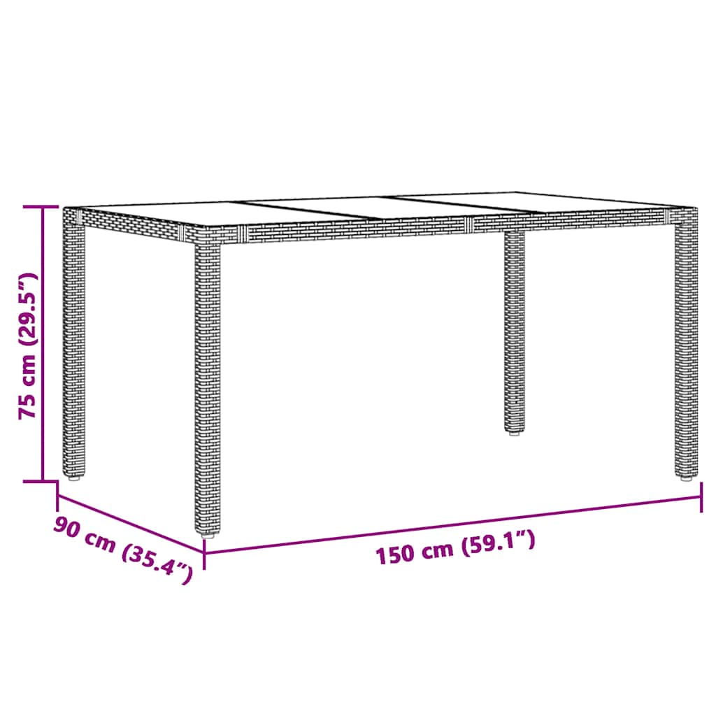 7 Piece Garden Bistro Set with Cushions Grey Poly Rattan