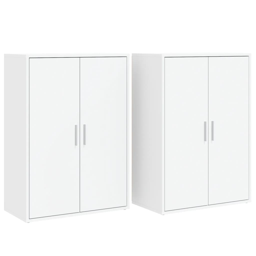 Sideboards 2 pcs White 60x31x84 cm Engineered Wood