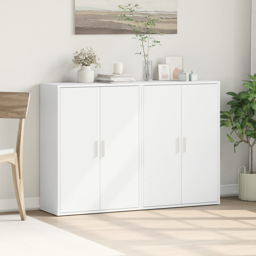 Sideboards 2 pcs White 60x31x84 cm Engineered Wood