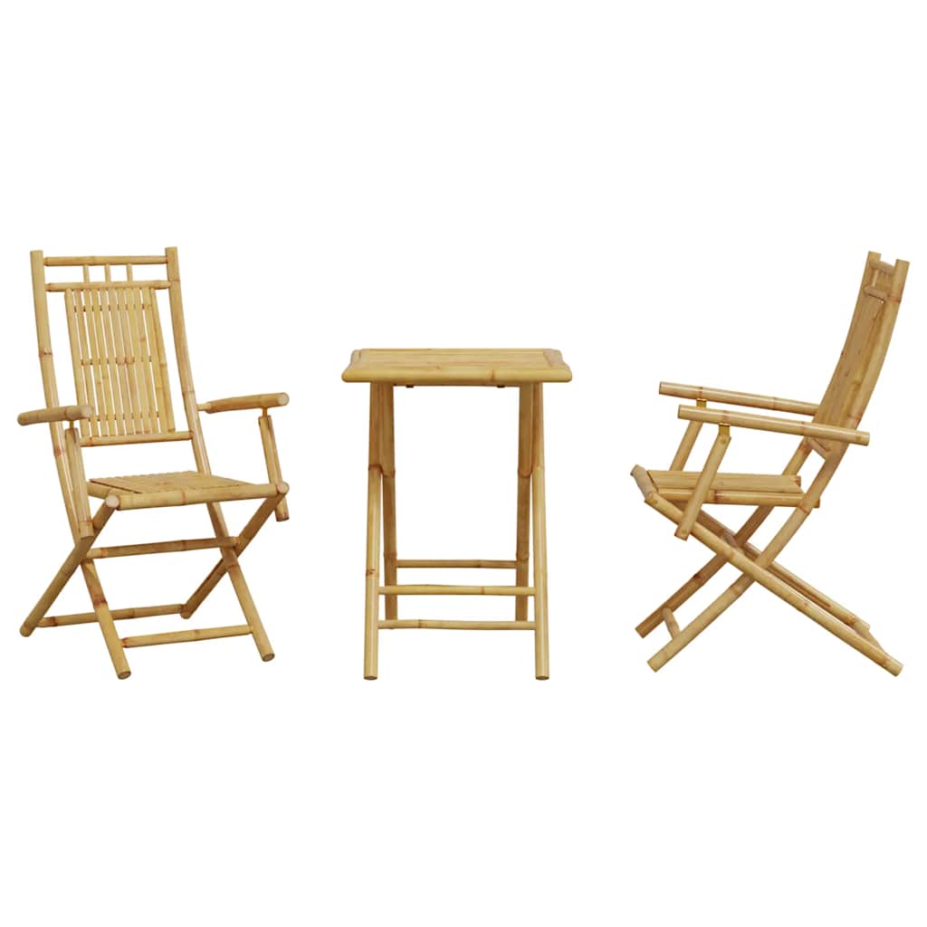 3 Piece Bistro Set Bamboo