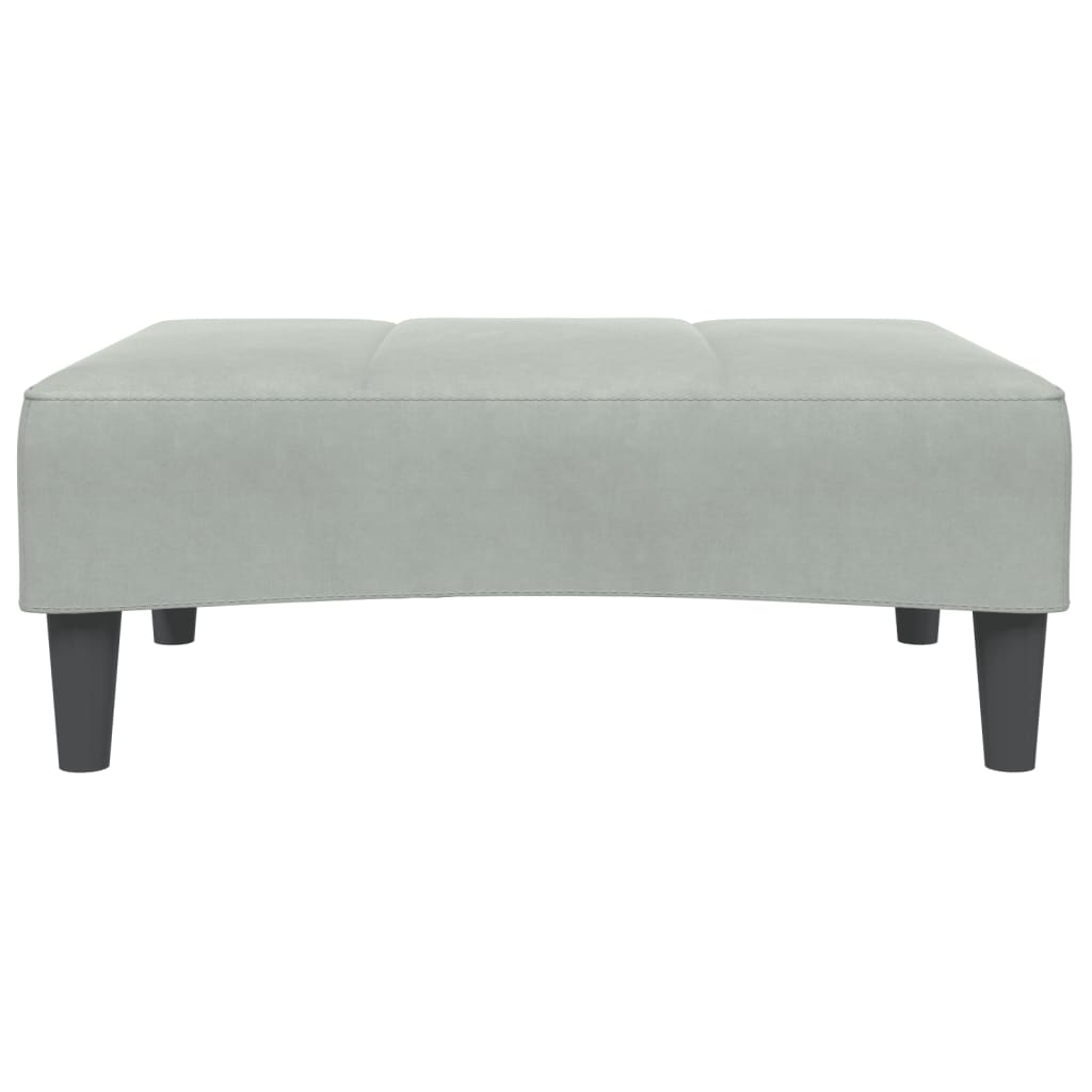 Footstool Light Grey 77x55x31 cm Velvet
