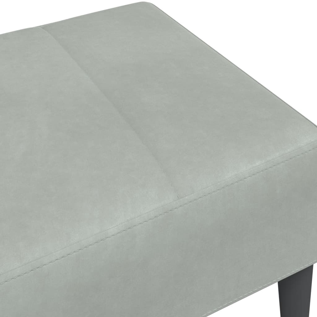 Footstool Light Grey 77x55x31 cm Velvet