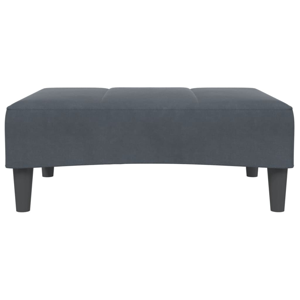 Footstool Dark Grey 77x55x31 cm Velvet