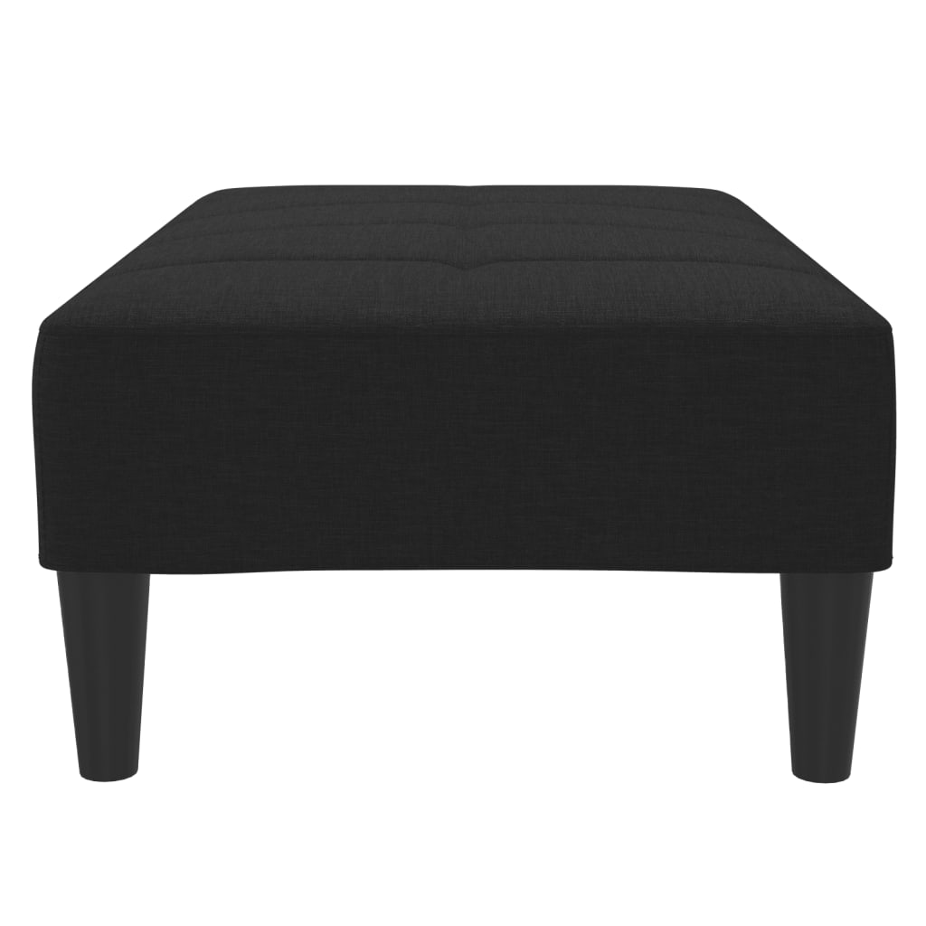 Footstool Black 77x55x31 cm Fabric