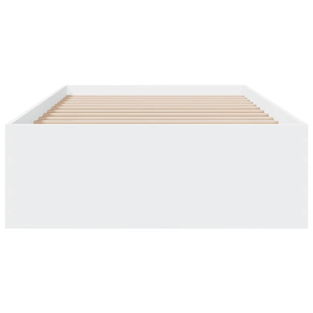 Bed Frame with Drawers without Mattress White 90x190 cm