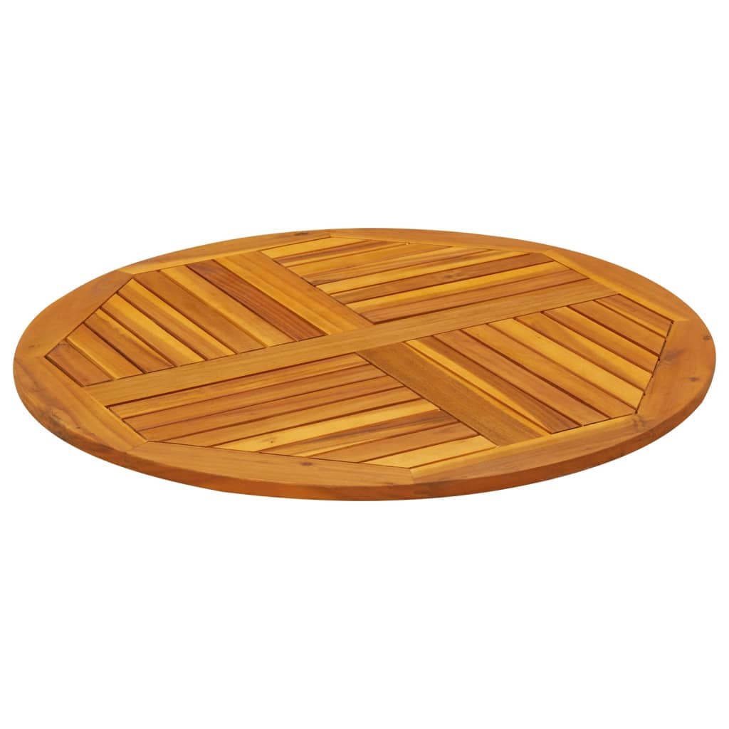 Table Top Ø90x2.2 cm Round Solid Wood Acacia