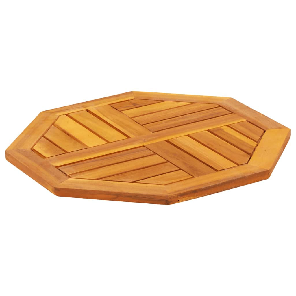 Table Top 50x50x2 cm Octagonal Solid Wood Acacia