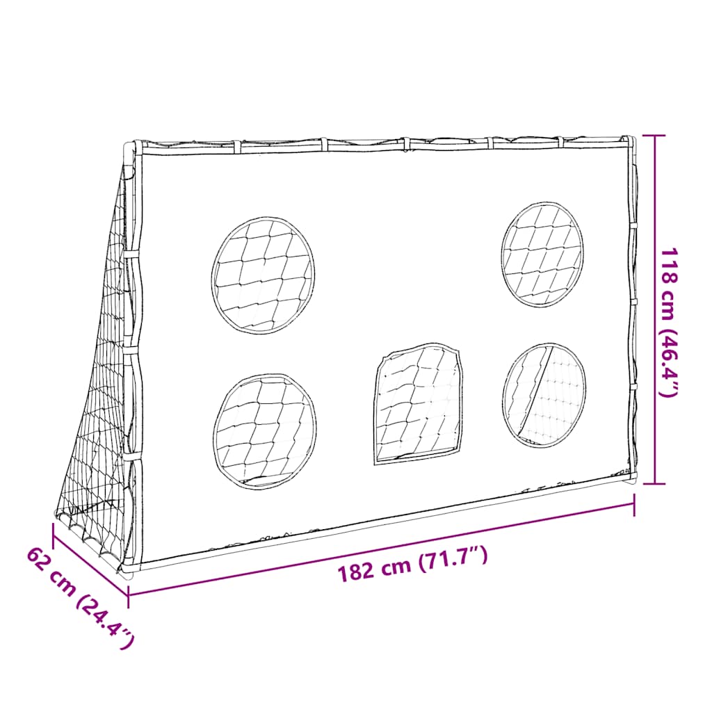 Kids' Football Goal with Targeting Mat and Ball 182x62x118 cm