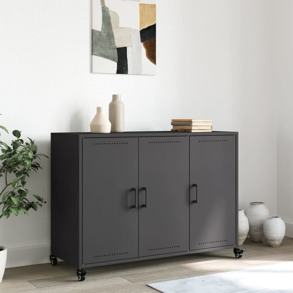 Sideboard Black 100.5x39x72 cm Steel