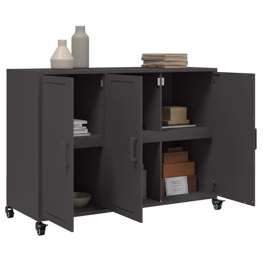 Sideboard Black 100.5x39x72 cm Steel