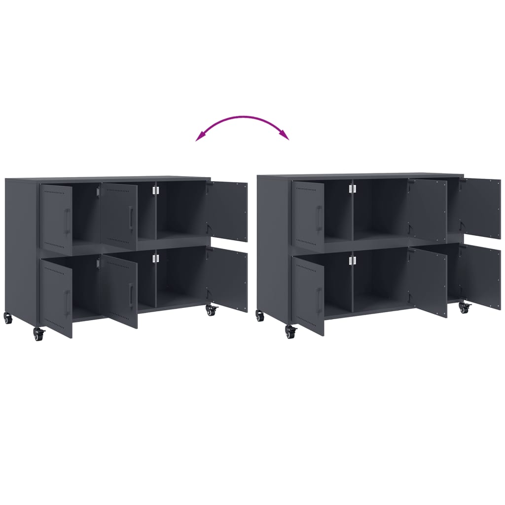 Sideboard Anthracite 100.5x39x72 cm Steel