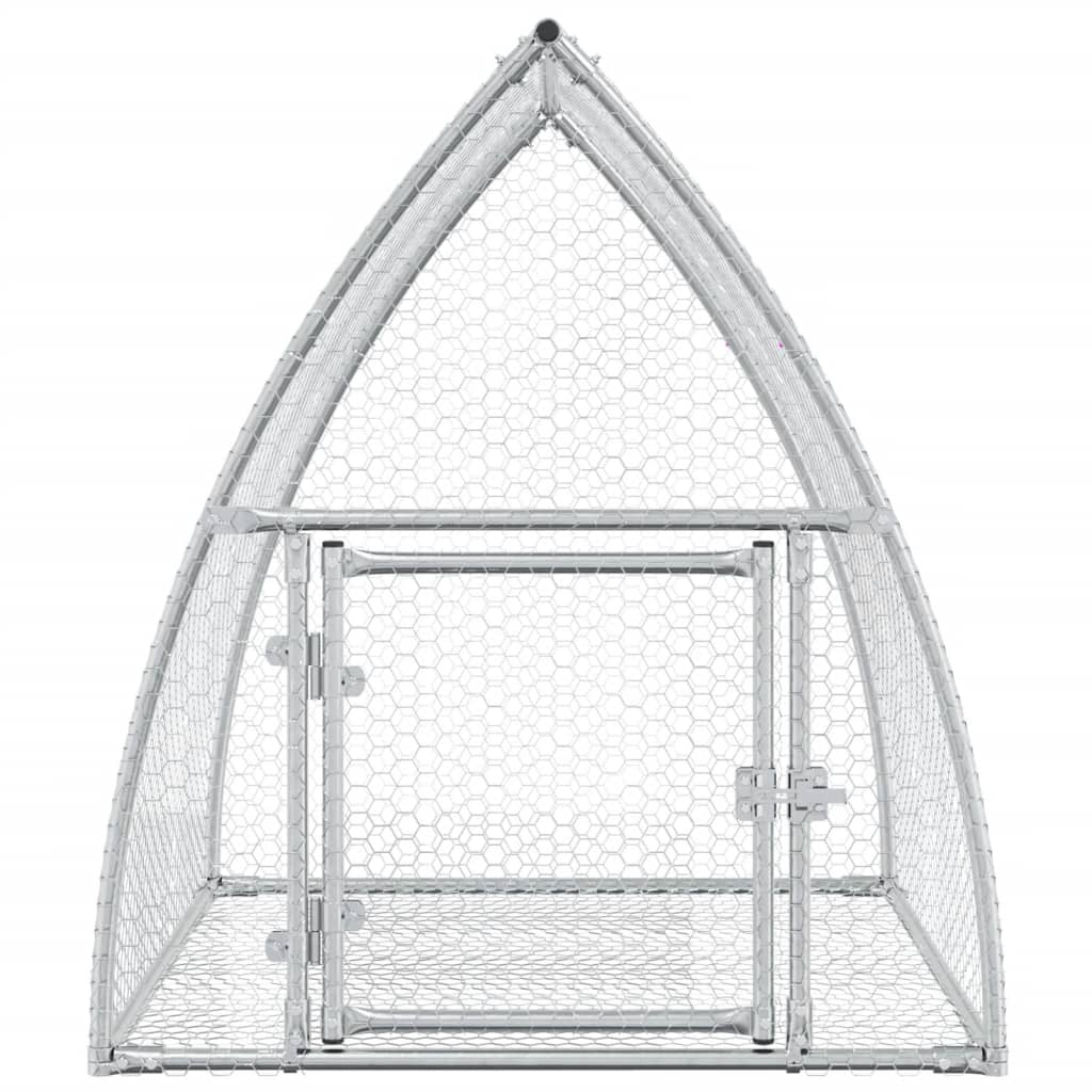 Rabbit Hutch Silver 105x100x120 cm Galvanised Steel