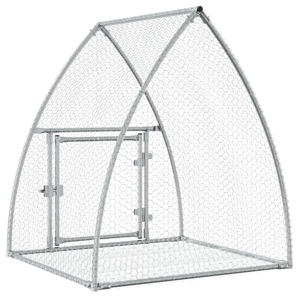 Rabbit Hutch Silver 105x100x120 cm Galvanised Steel
