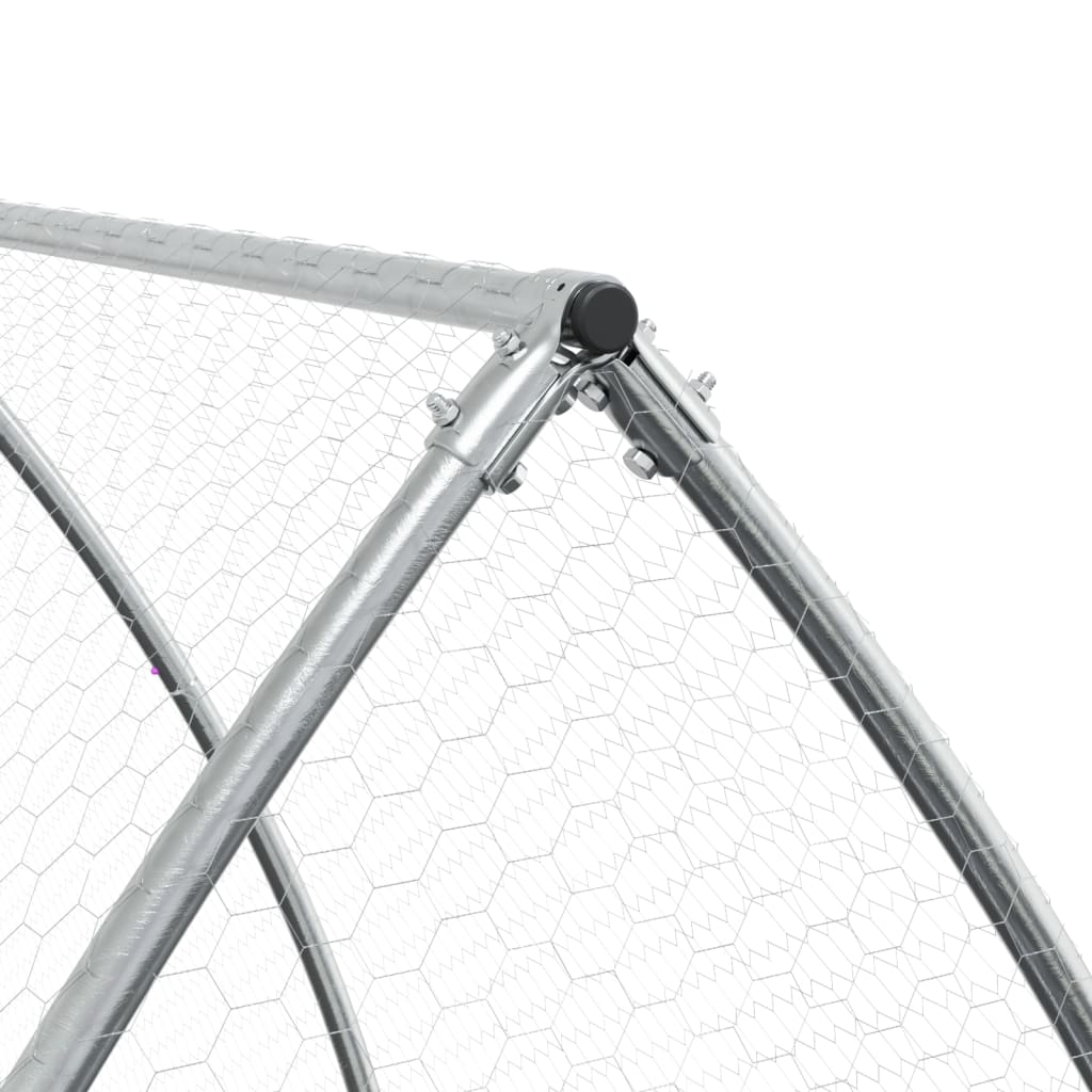 Rabbit Hutch Silver 105x600x120 cm Galvanised Steel