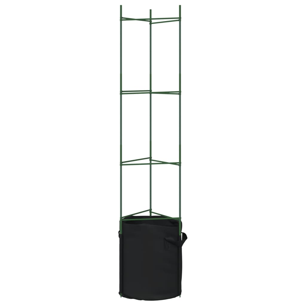 Tomato Cages with Plant Bags 4 pcs 154 cm Steel and PP