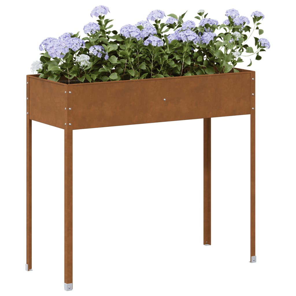 Garden Planter 100.5x40.5x90 cm Weathering Steel