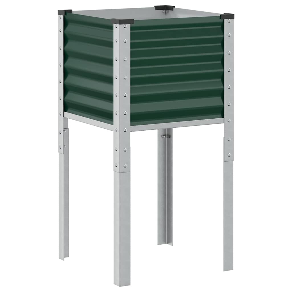 Garden Planter Green 45x45x88 cm Steel