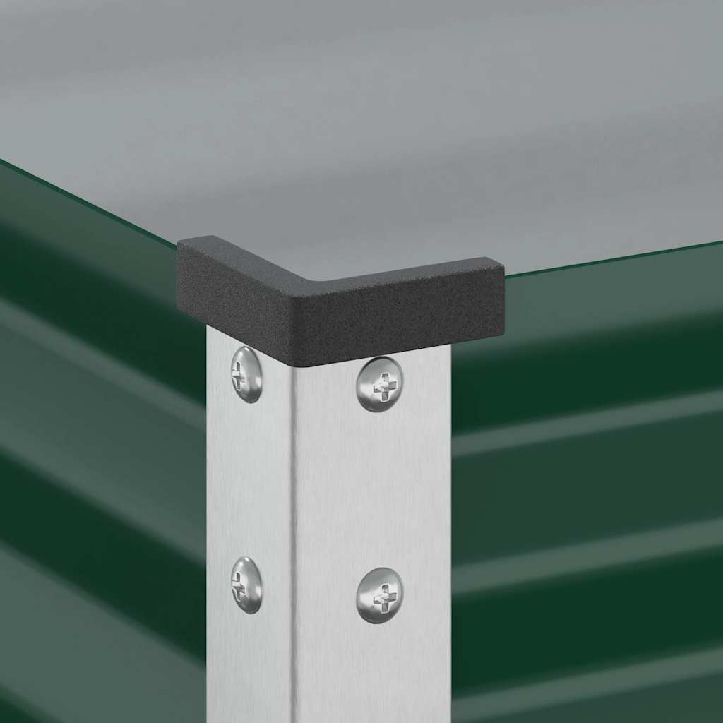 Garden Planter Green 45x45x88 cm Steel