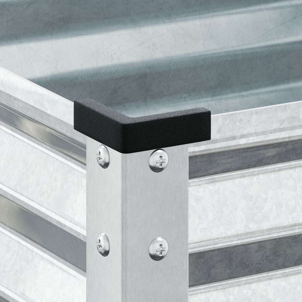 Garden Planter 45x45x88 cm Galvanised Steel