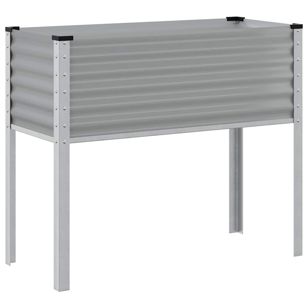 Garden Planter Grey 100x45x90 cm Steel