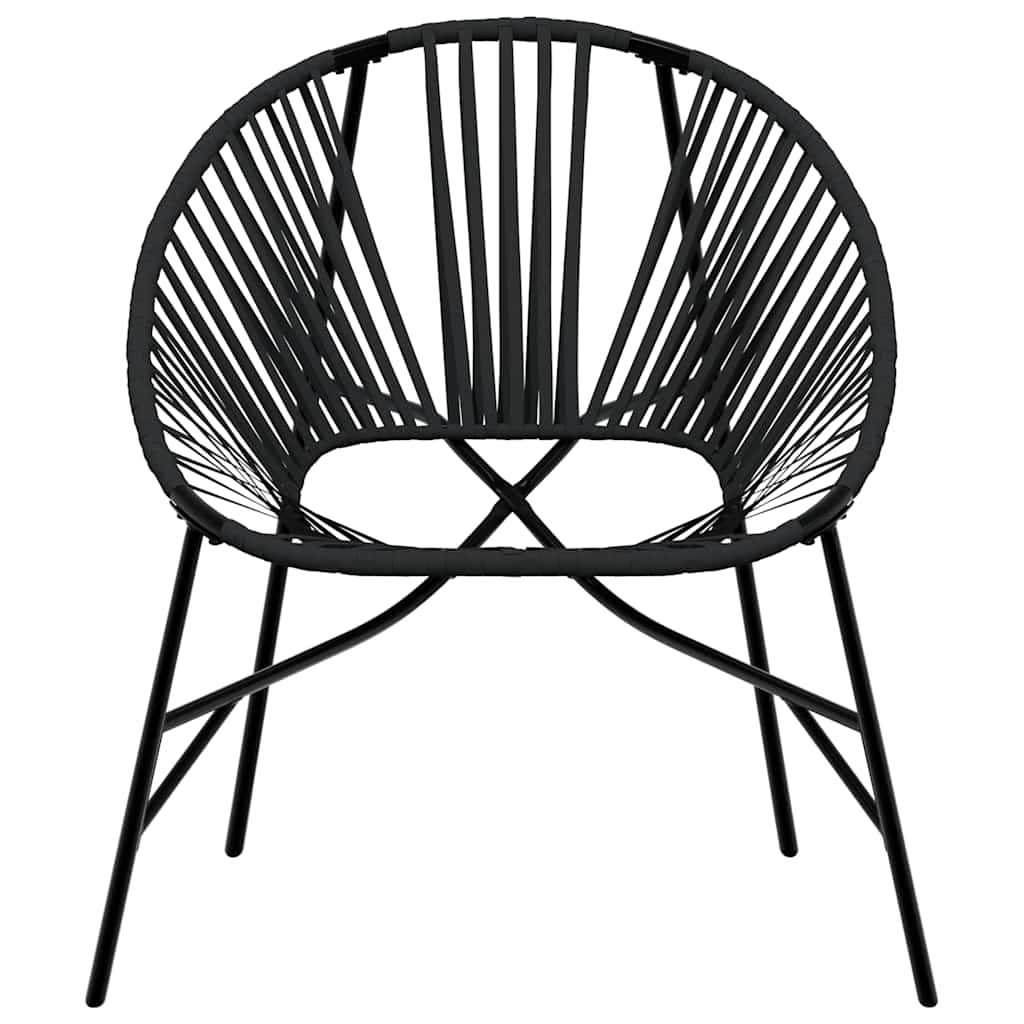 Garden Egg Chair Black Poly Rattan