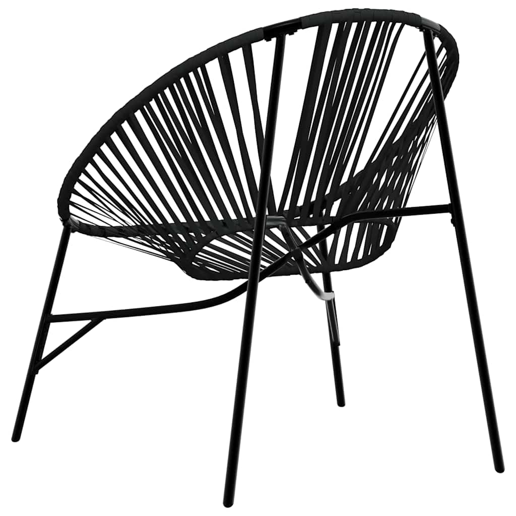 Garden Egg Chair Black Poly Rattan