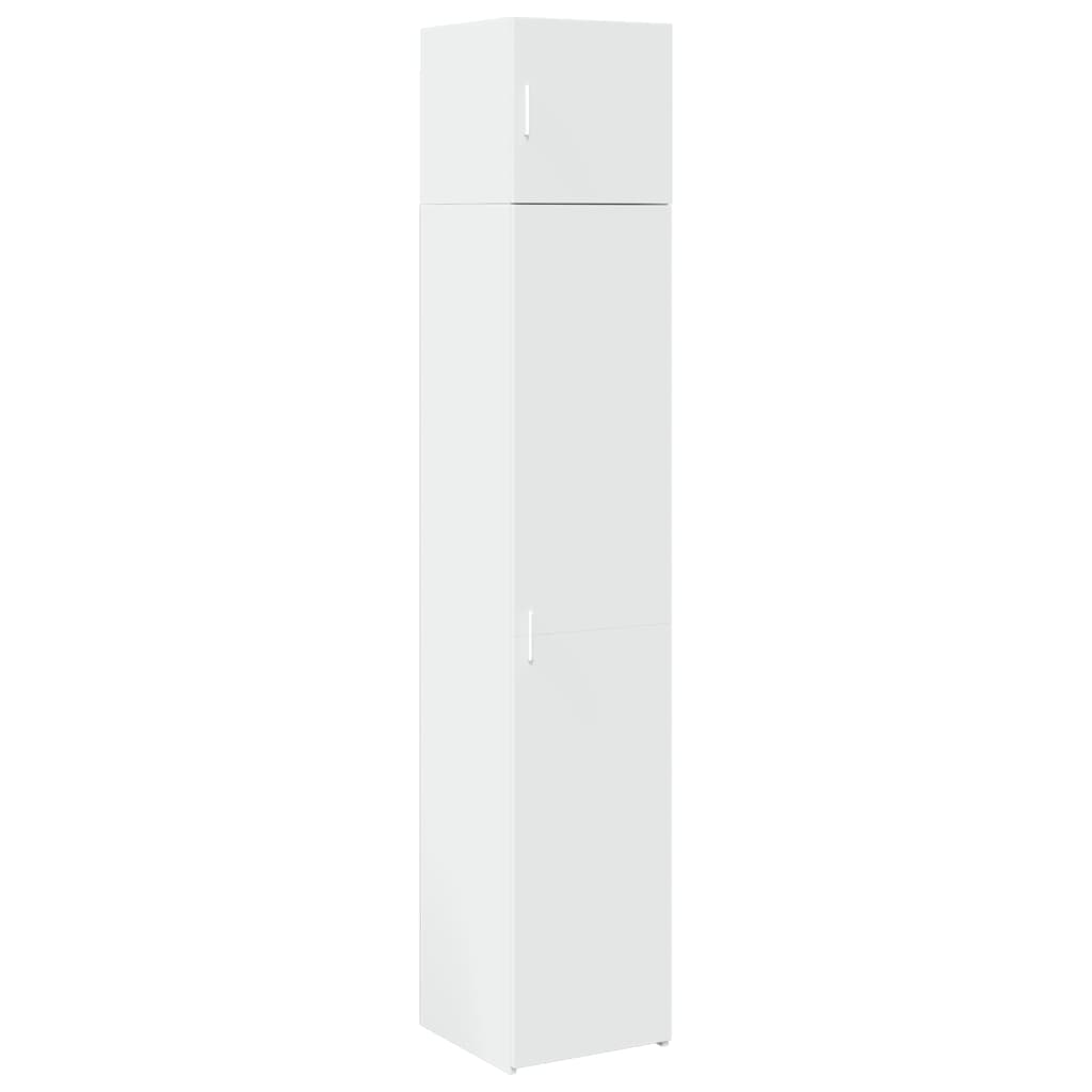 Slim Storage Cabinet White 40x42.5x225 cm Engineered Wood
