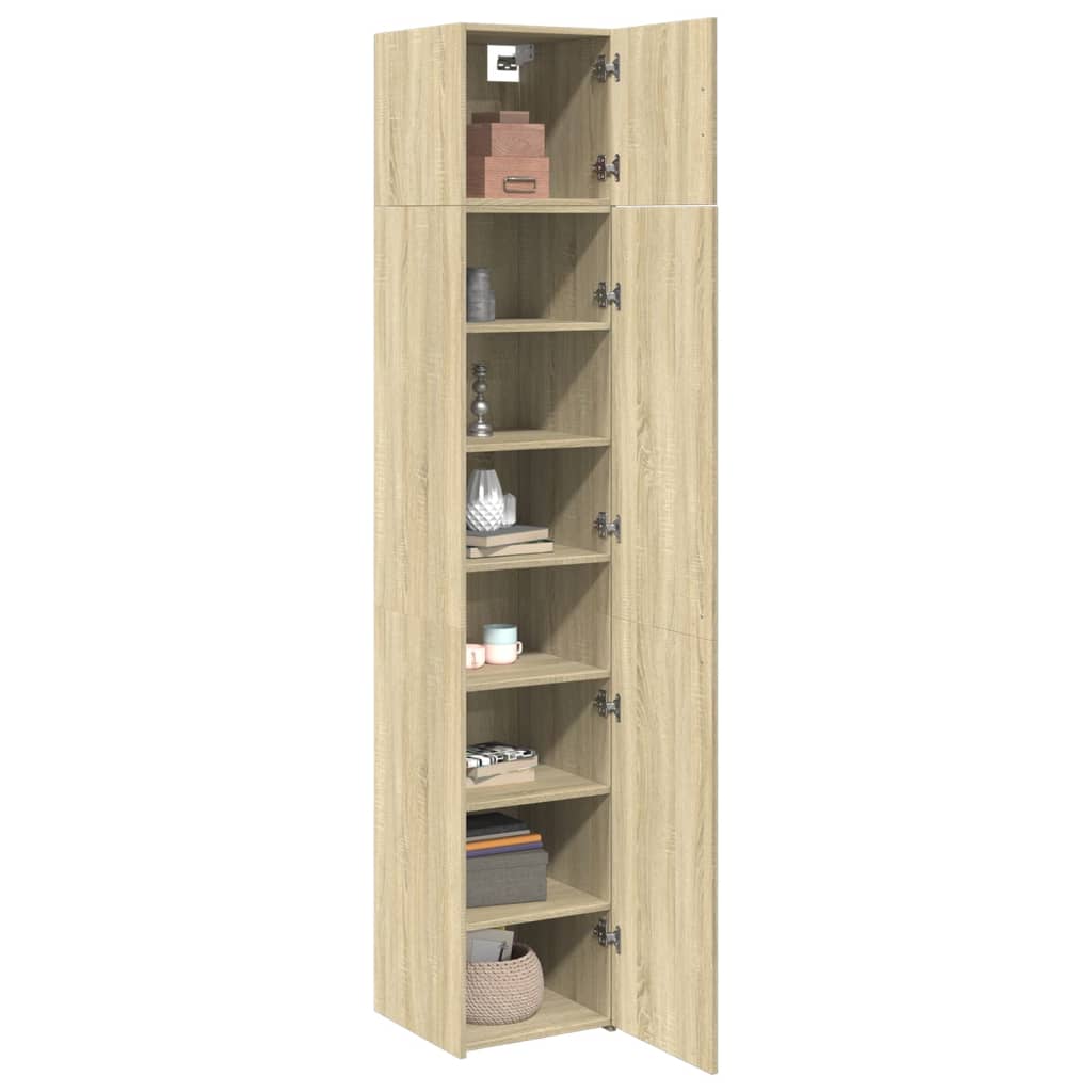 Slim Storage Cabinet Sonoma Oak 40x42.5x225 cm Engineered Wood