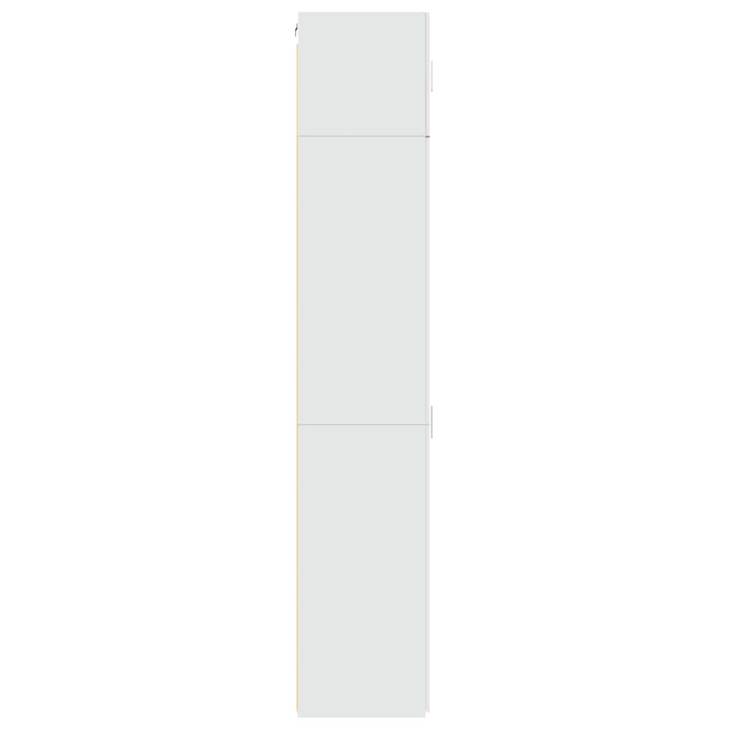 Slim Storage Cabinet White 50x42,5x225 cm Engineered Wood