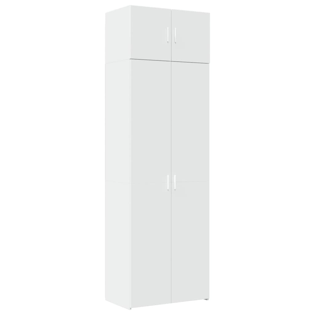 Storage Cabinet White 70x42.5x225 cm Engineered Wood