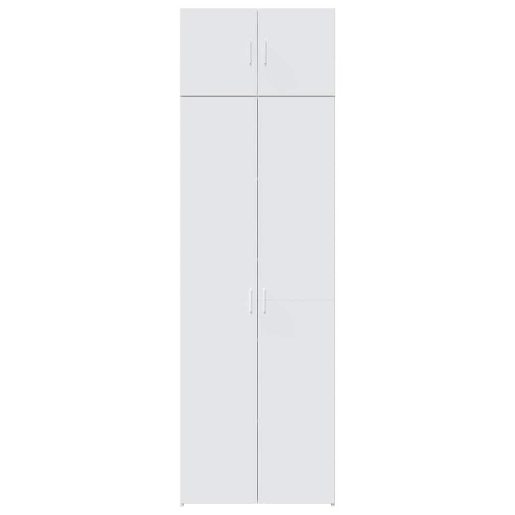 Storage Cabinet White 70x42.5x225 cm Engineered Wood