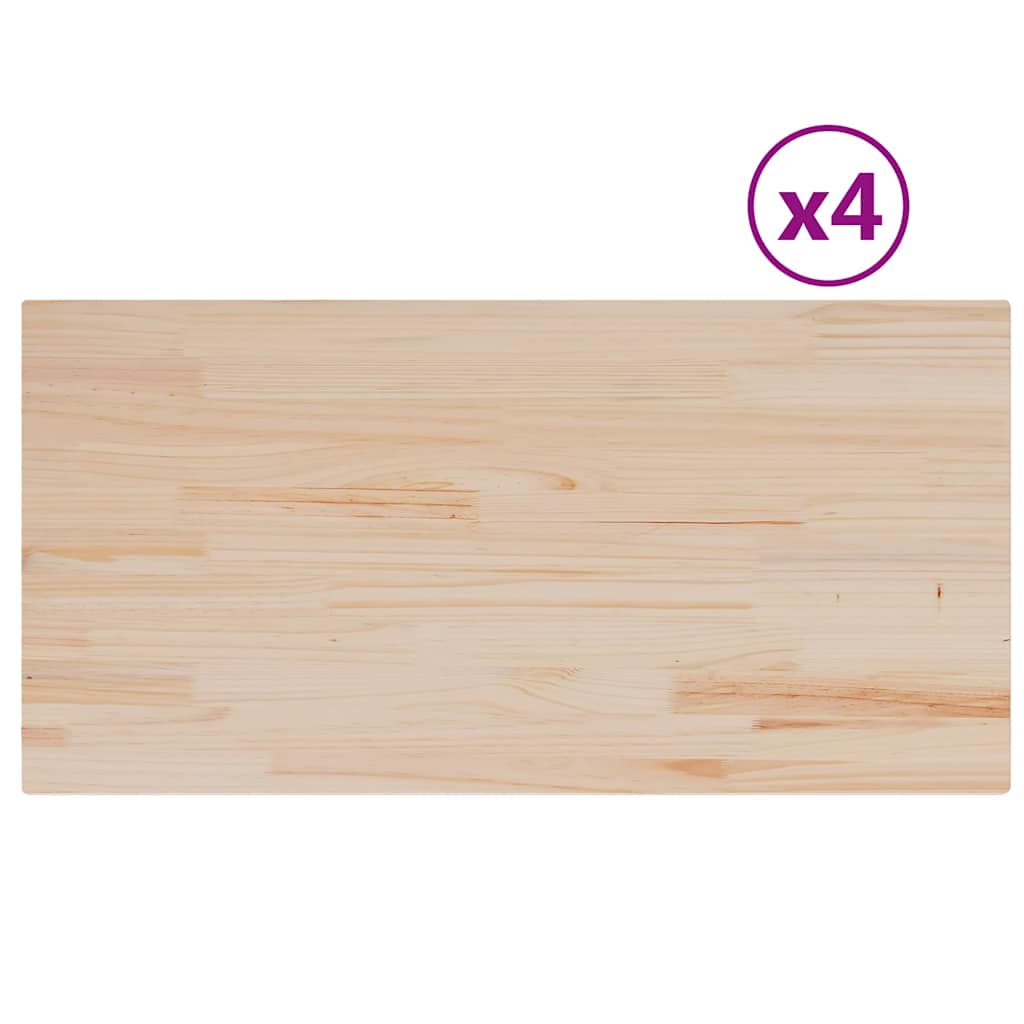 Table Tops 4 pcs 100x50x1.7 cm Rectangular Solid Wood Pine