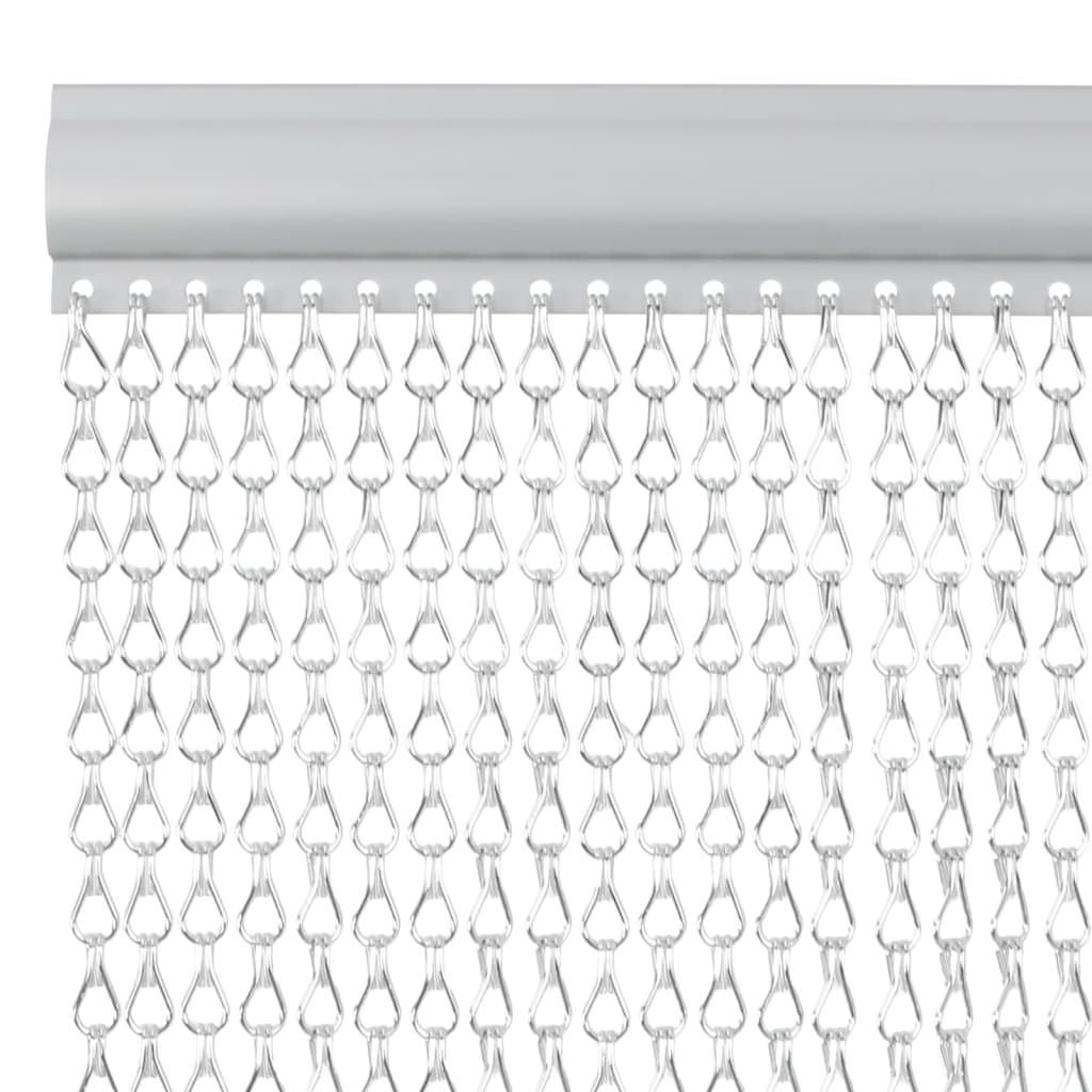 Chain Door Fly Screen 80x221 cm Aluminium